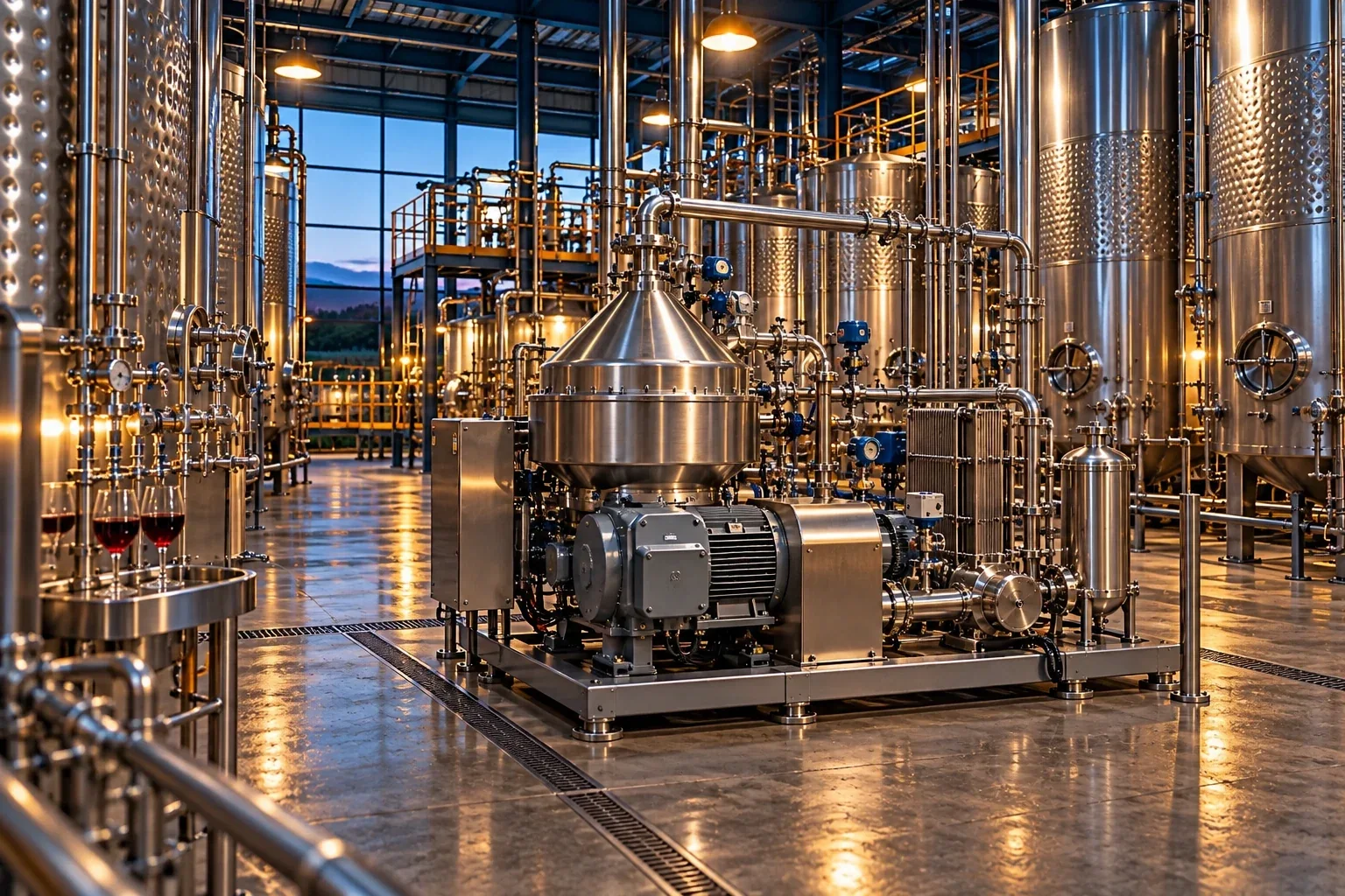 Conceptual visualization: Winery Centrifuge Filtration