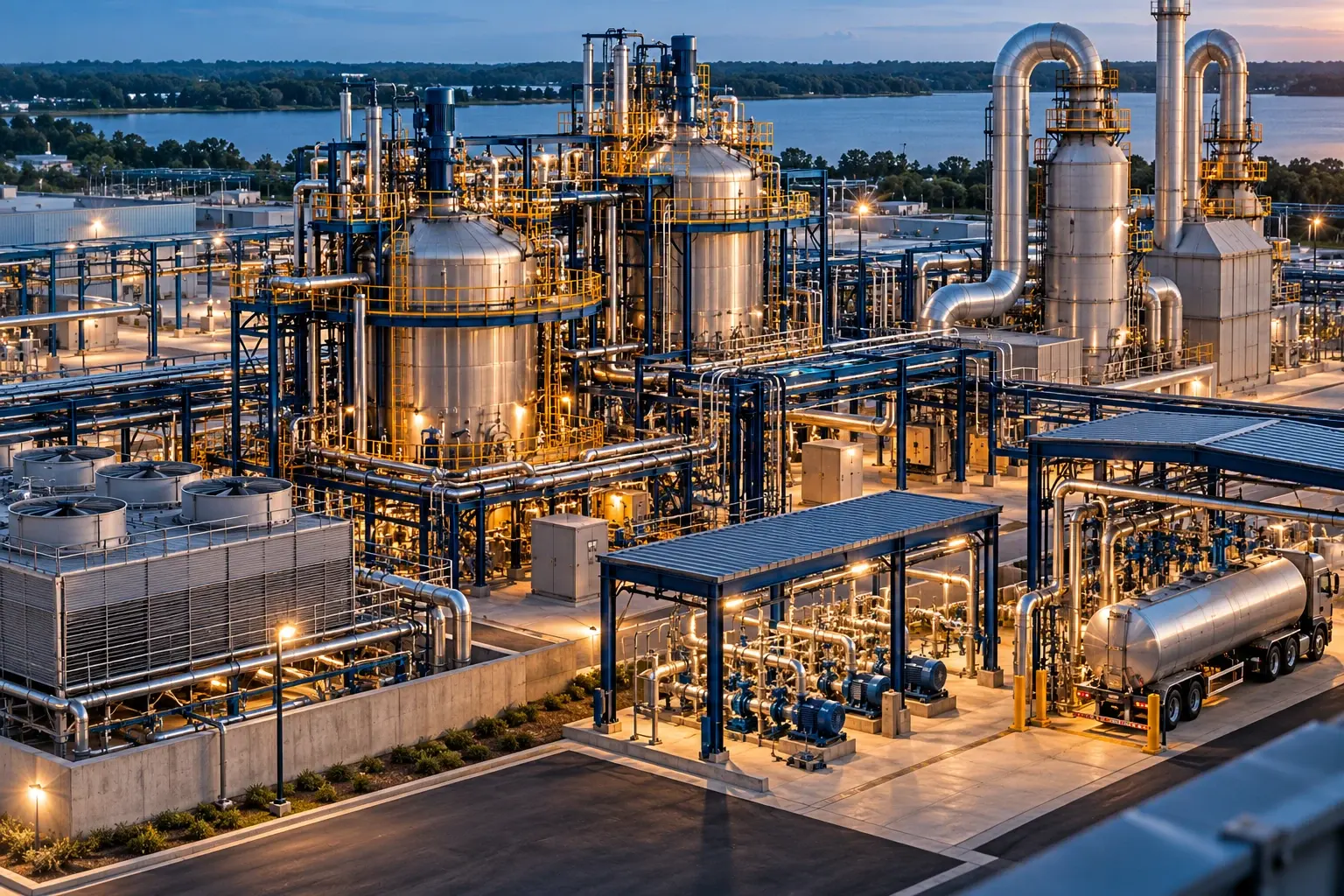 Conceptual engineering visualization: Acetator Expansion Project + VOC Scrubber Systems