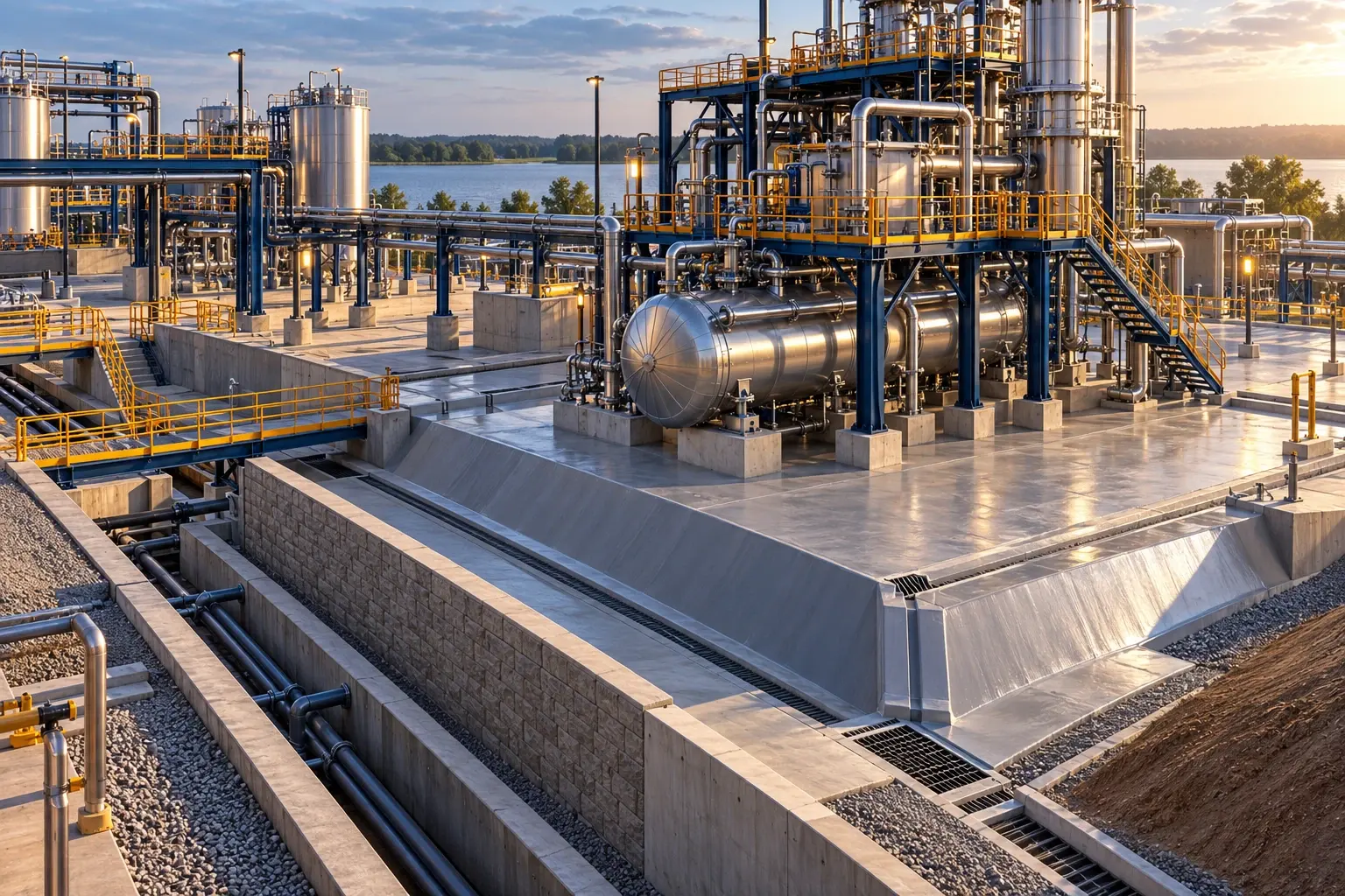 Conceptual engineering visualization: Acetator Expansion Civil and Structural Foundations