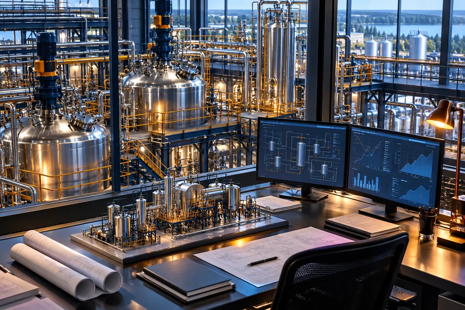 Conceptual engineering visualization: Acetator Expansion Utility and Chemical Demand Modeling