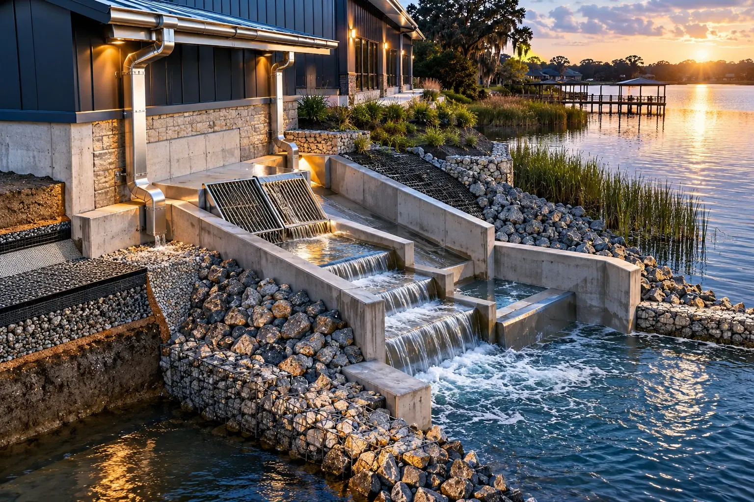 Conceptual engineering visualization: Erosion Remediation and Rainwater Management