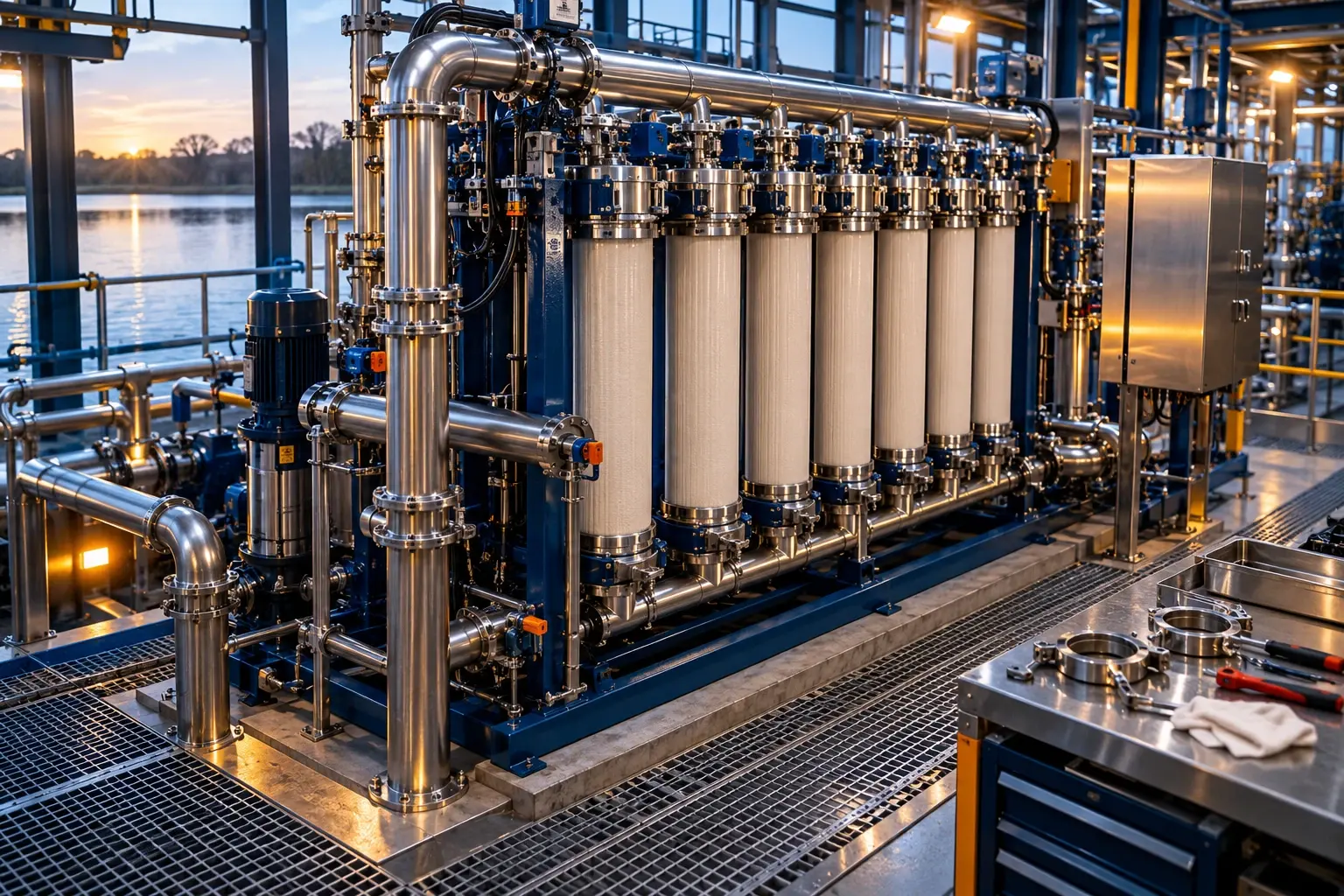 Conceptual engineering visualization: ceramic membrane ceramic Filter SOP and PM Audit
