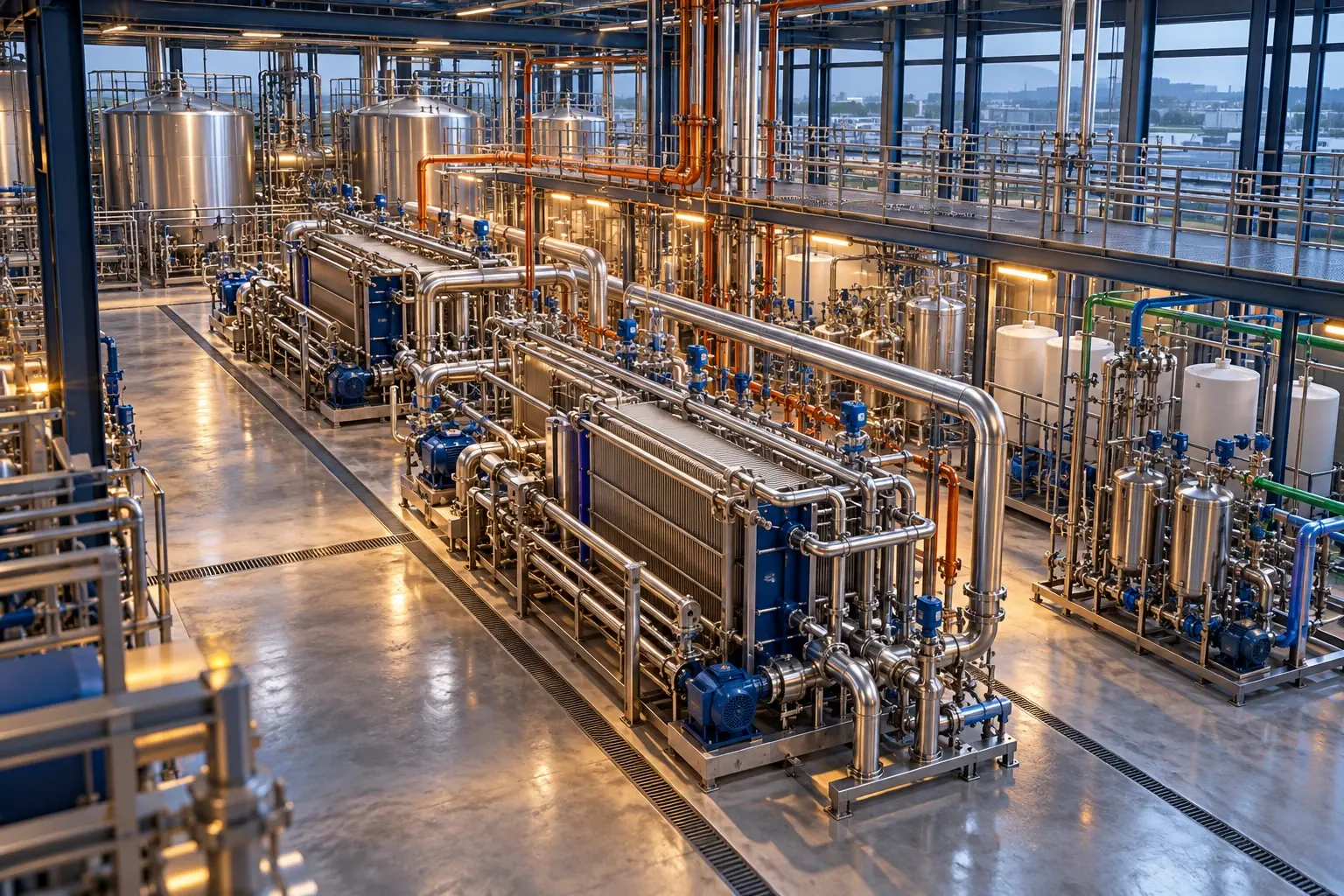 Conceptual engineering visualization: Lines 1 & 2 Pasteurization and Utility Coordination