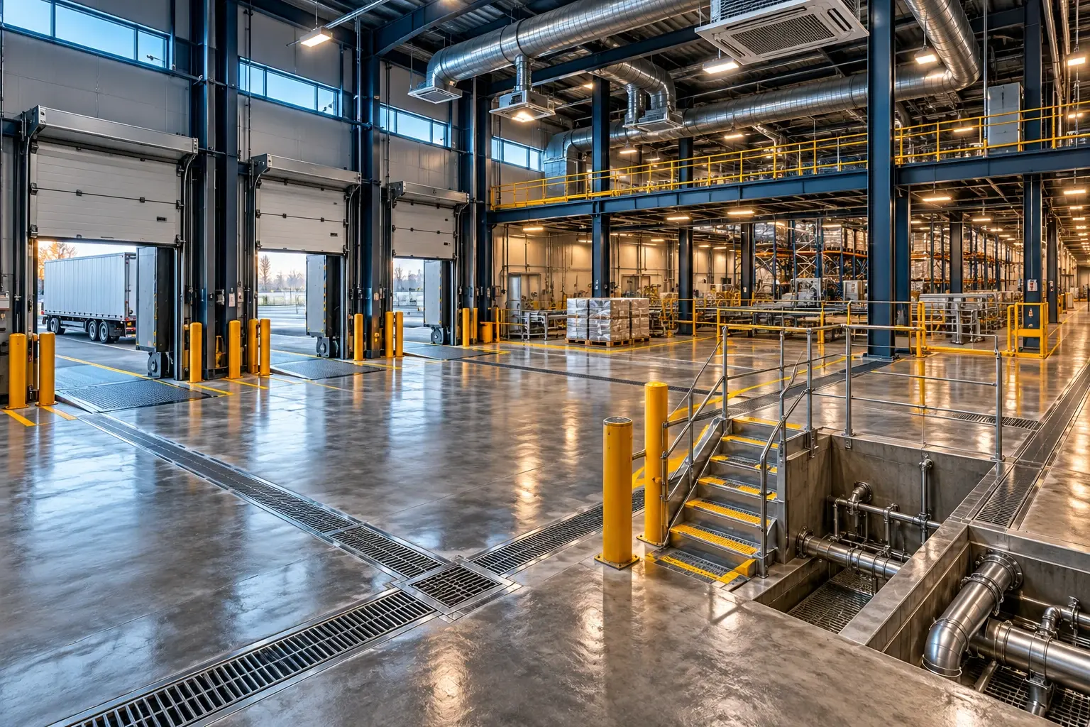 Conceptual engineering visualization: Lines 1 & 2 Facility and Sanitary Infrastructure