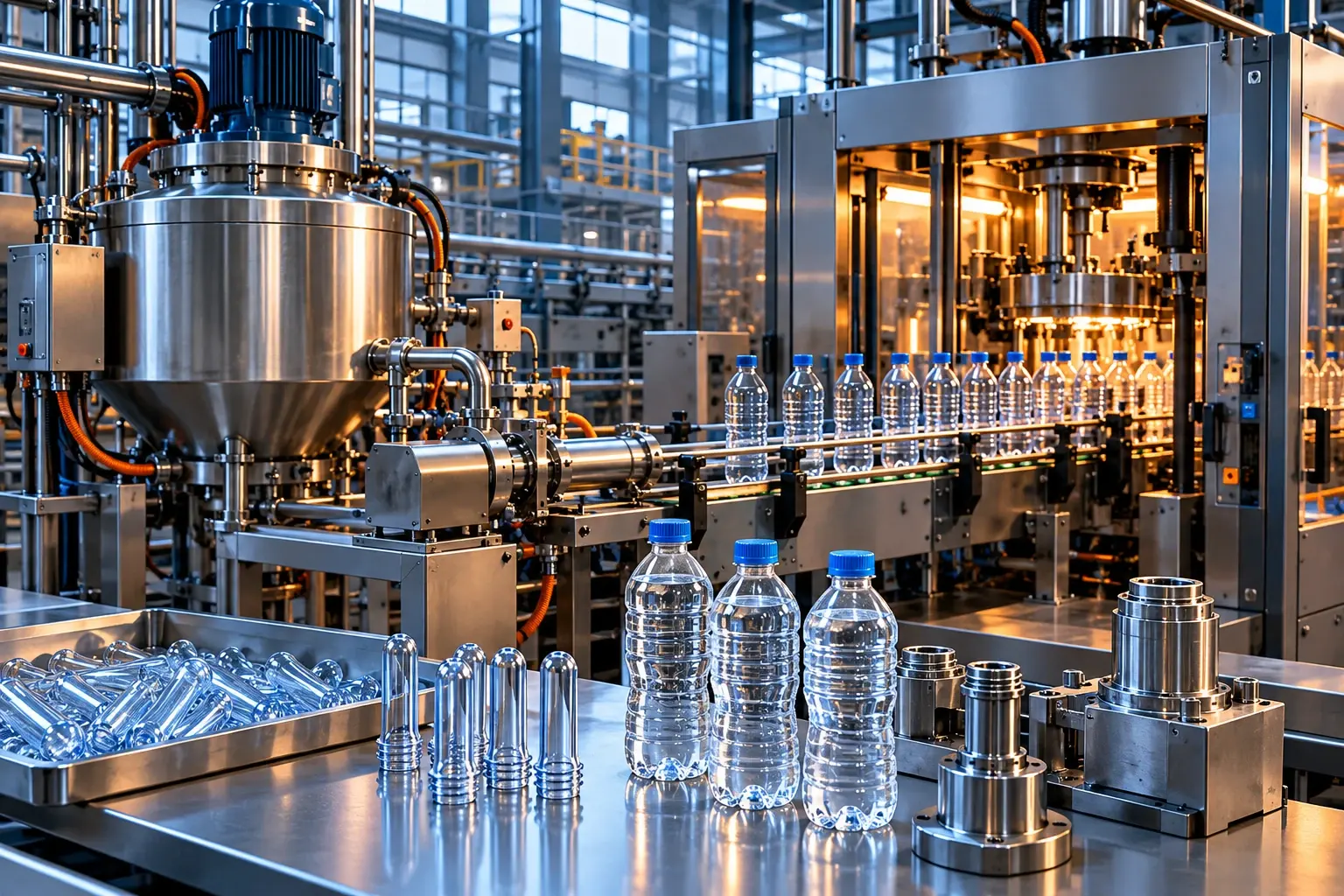 Conceptual engineering visualization: Line 1 Mixer Bottle Conversion to 28 mm PCO