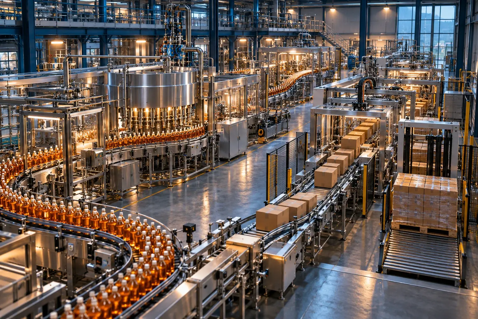 Conceptual engineering visualization: Lines 1 & 2 Bottling and Packaging Lines