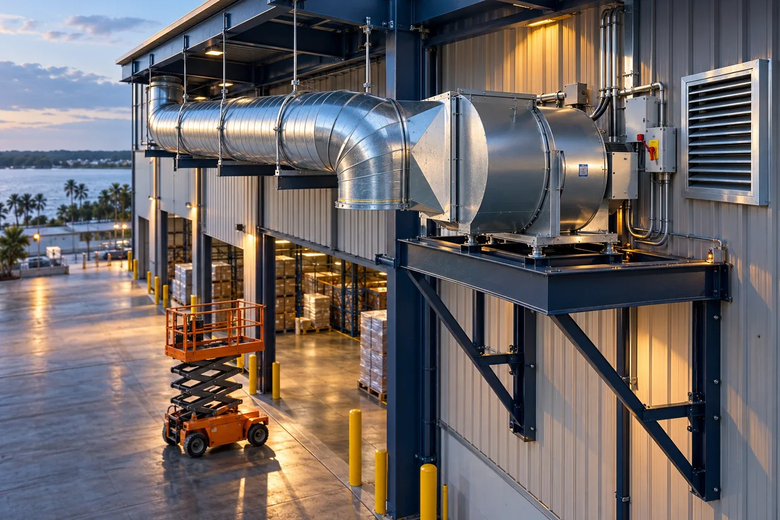 Conceptual engineering visualization: Boiler-room exhaust design and ductwork scope