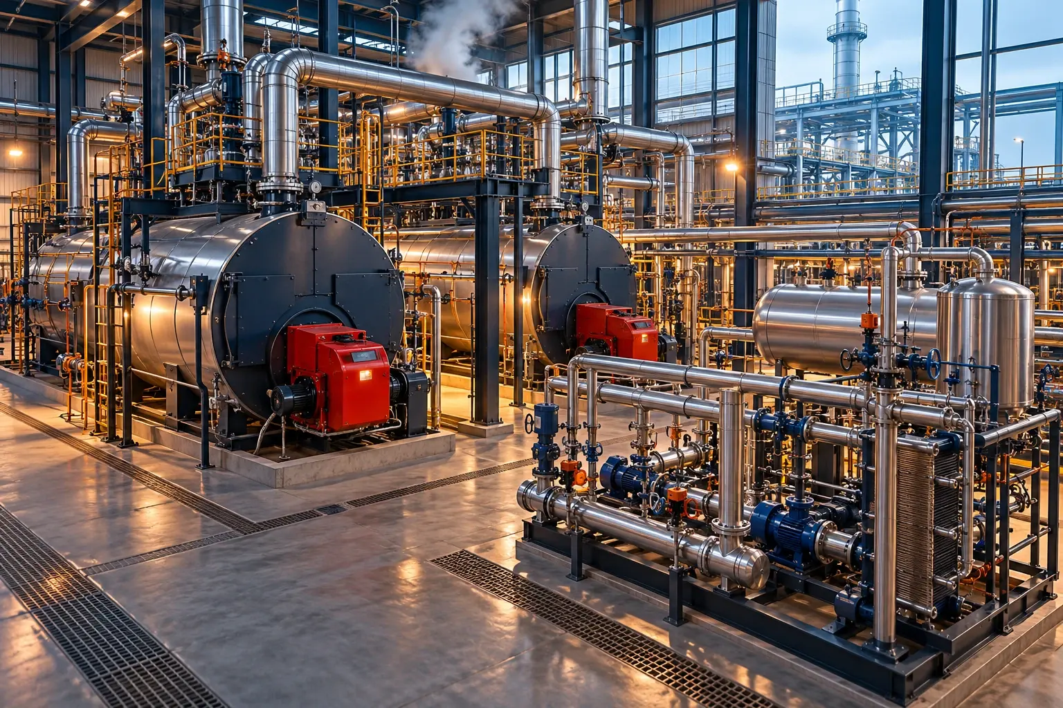 Conceptual engineering visualization: Boiler System + Plant Steam & Condensate Optimization