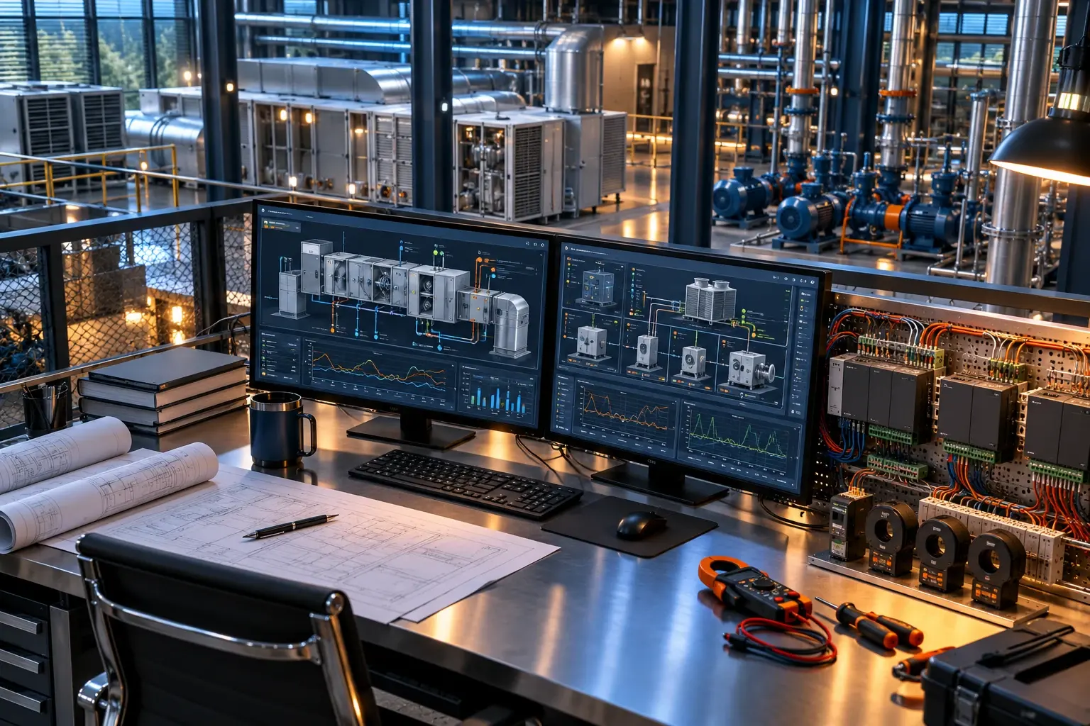 Conceptual engineering visualization: building automation BAS Monitoring