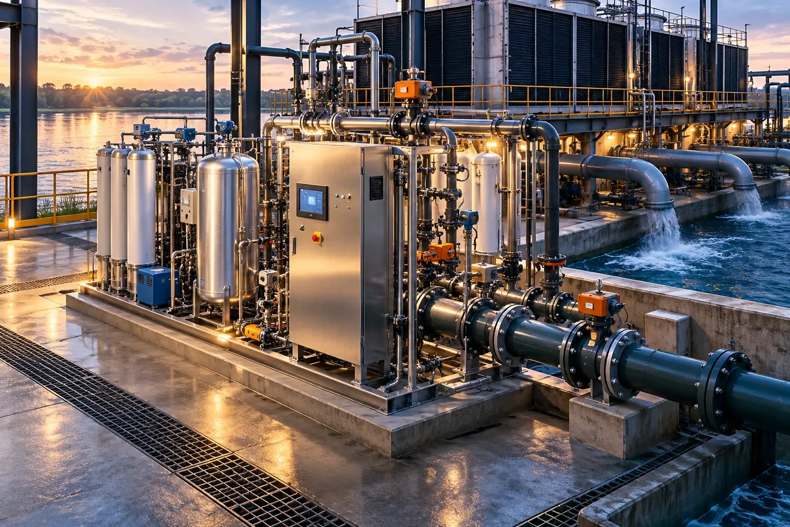 Conceptual engineering visualization: ozone-system supplier Ozone Cooling-Water Treatment Retrofit
