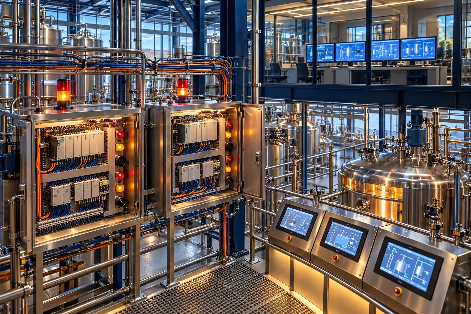 Conceptual engineering visualization: Fermenter and Acetator Temperature Alarm System / Cooling Alarm Upgrade