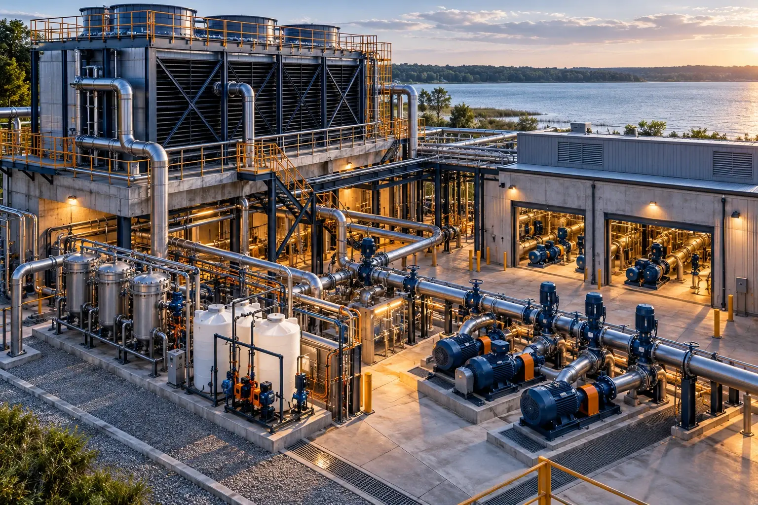 Conceptual engineering visualization: Acetator Expansion Cooling and Pump House Utilities