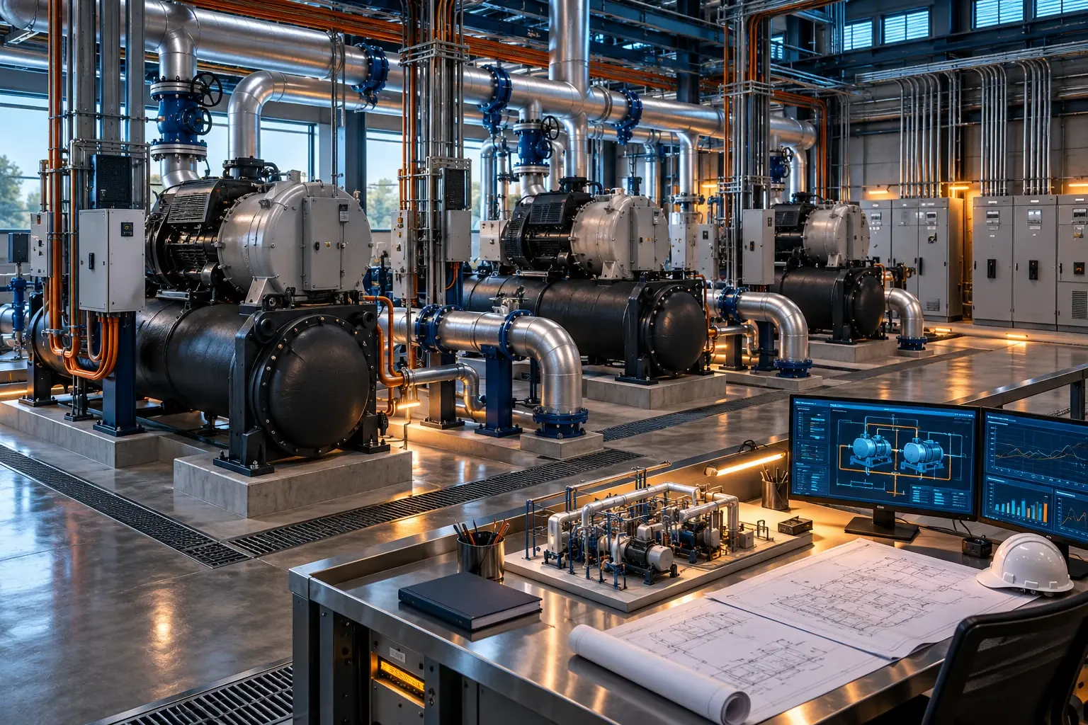 Conceptual engineering visualization: Chiller Plant Electrical and BAS Coordination