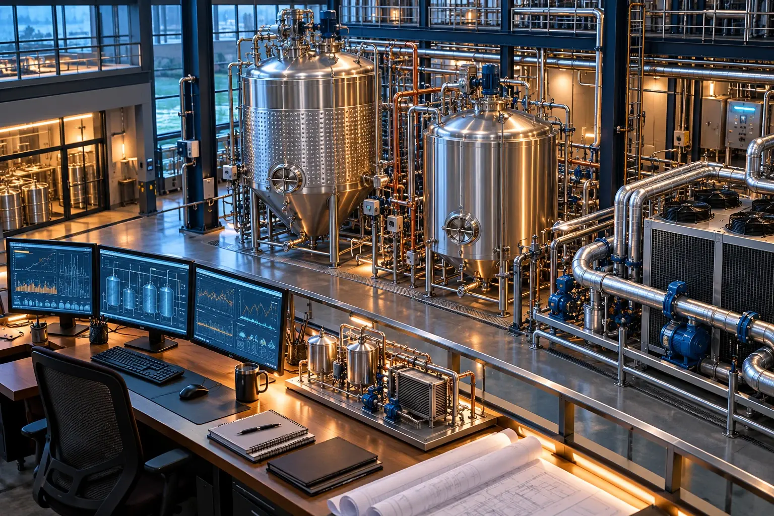 Conceptual engineering visualization: Fermenter & Acetator Cooling Alarm System