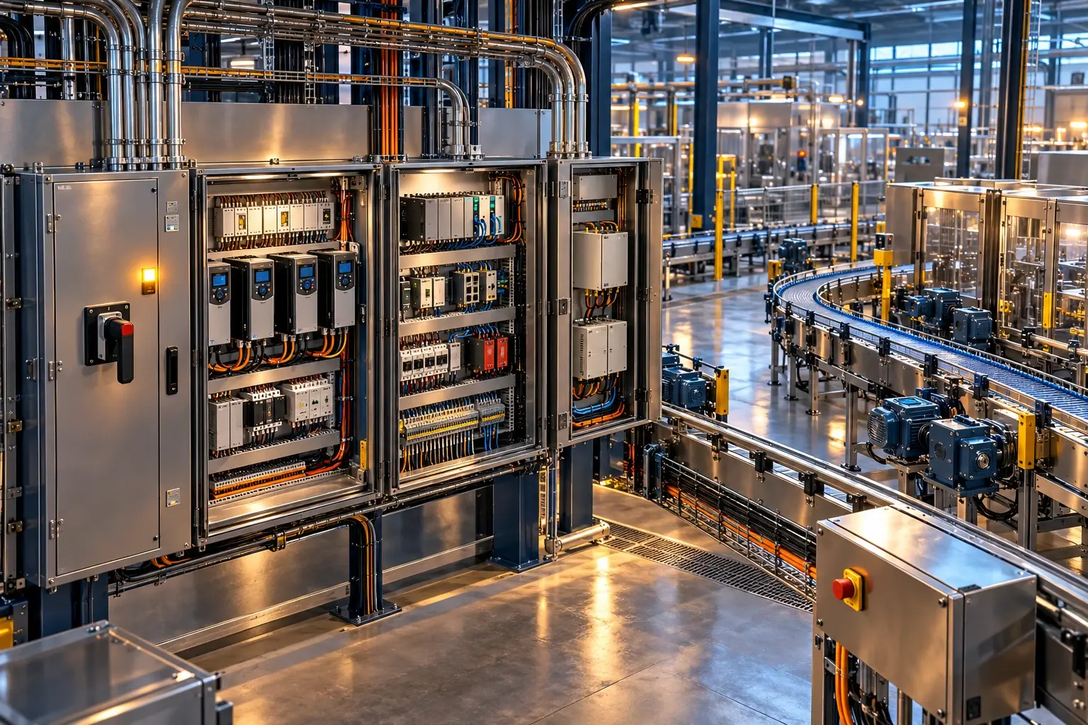 Conceptual engineering visualization: Lines 1 & 2 Production Line Electrical Power Distribution and Controls