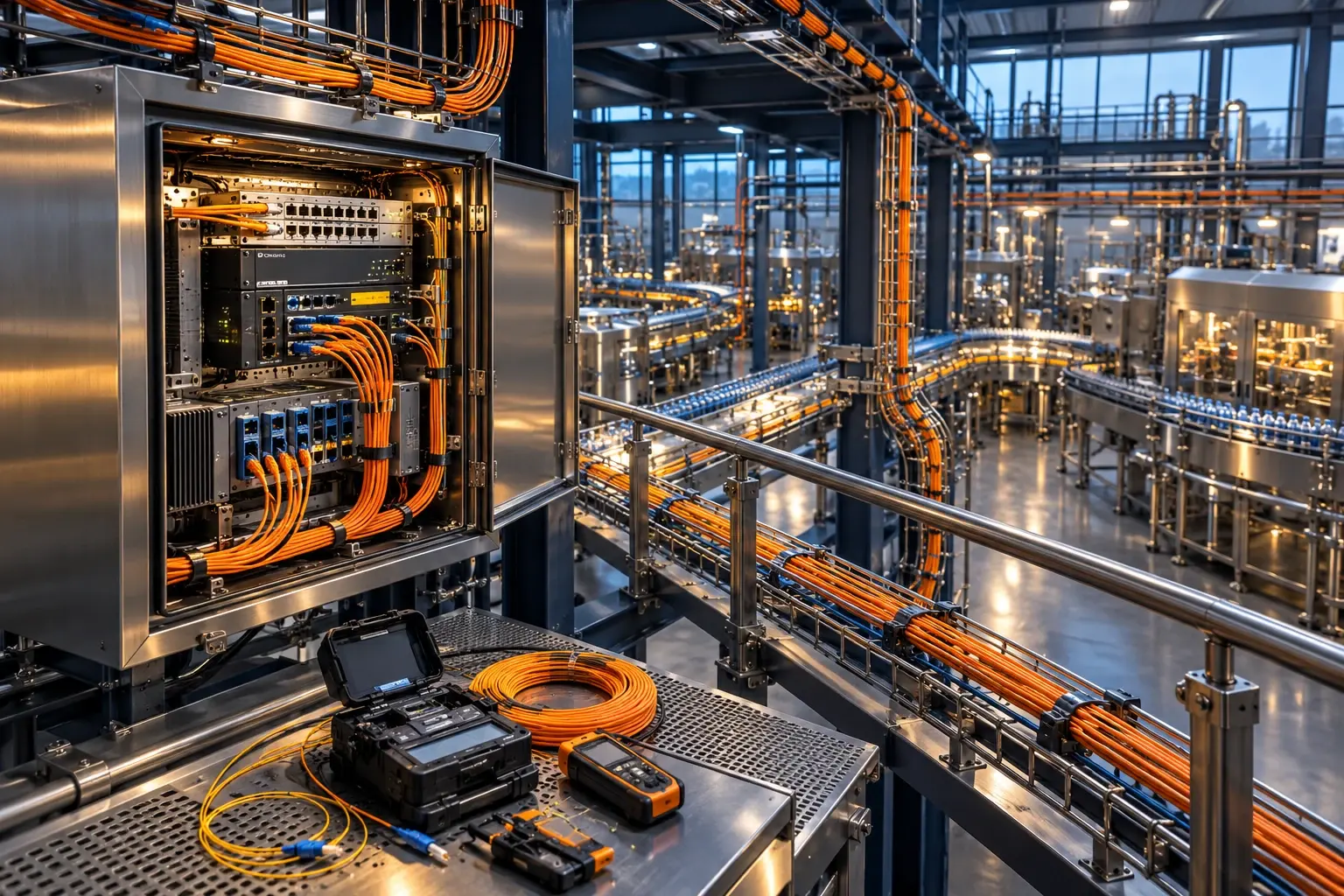 Conceptual engineering visualization: Fiberoptic OT Network
