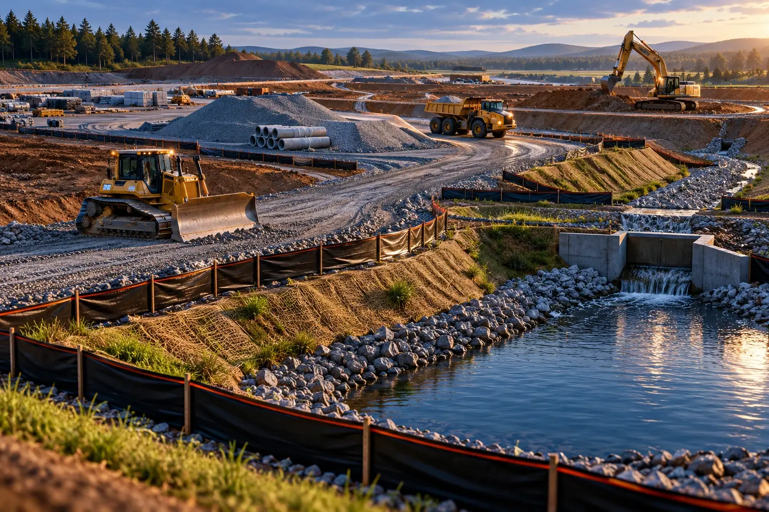 Conceptual engineering visualization: Site Readiness and Erosion Control