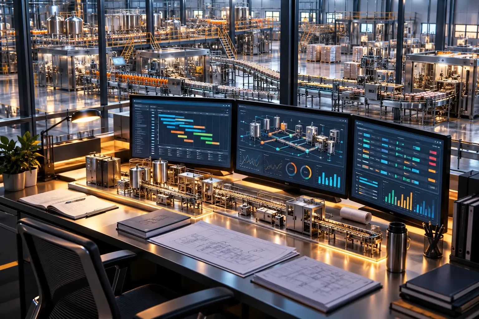 Conceptual engineering visualization: Manufacturing Scheduling and MOM/MES Evaluation
