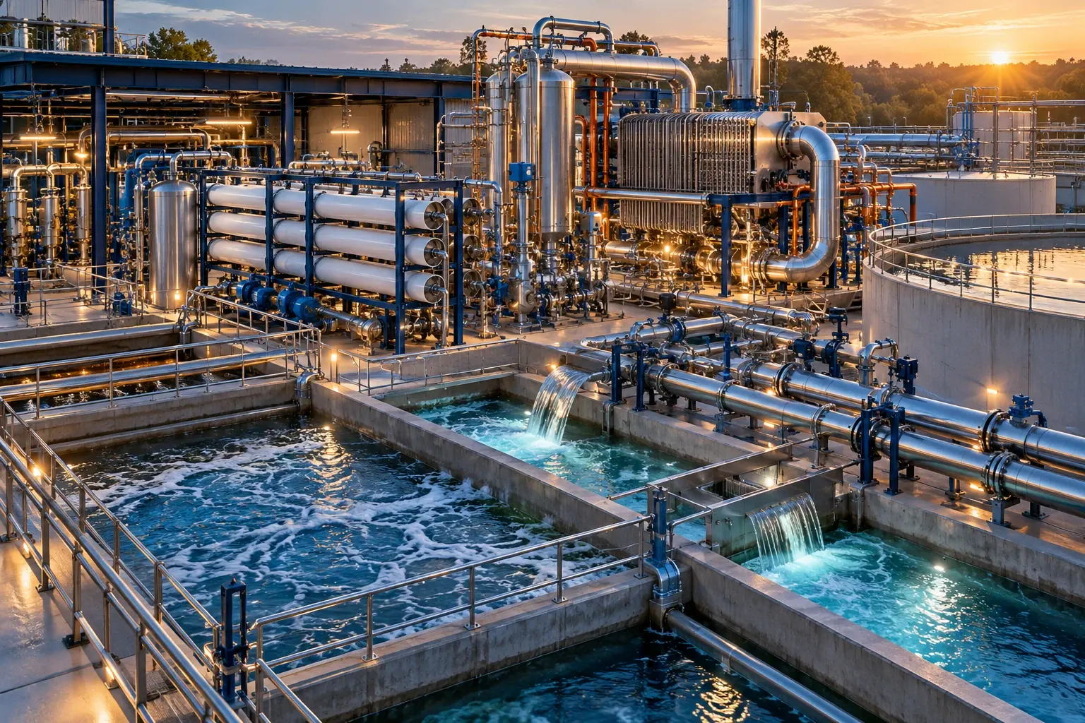 Conceptual engineering visualization: Sustainable Water Treatment, Heat Recovery, and Wastewater Reuse