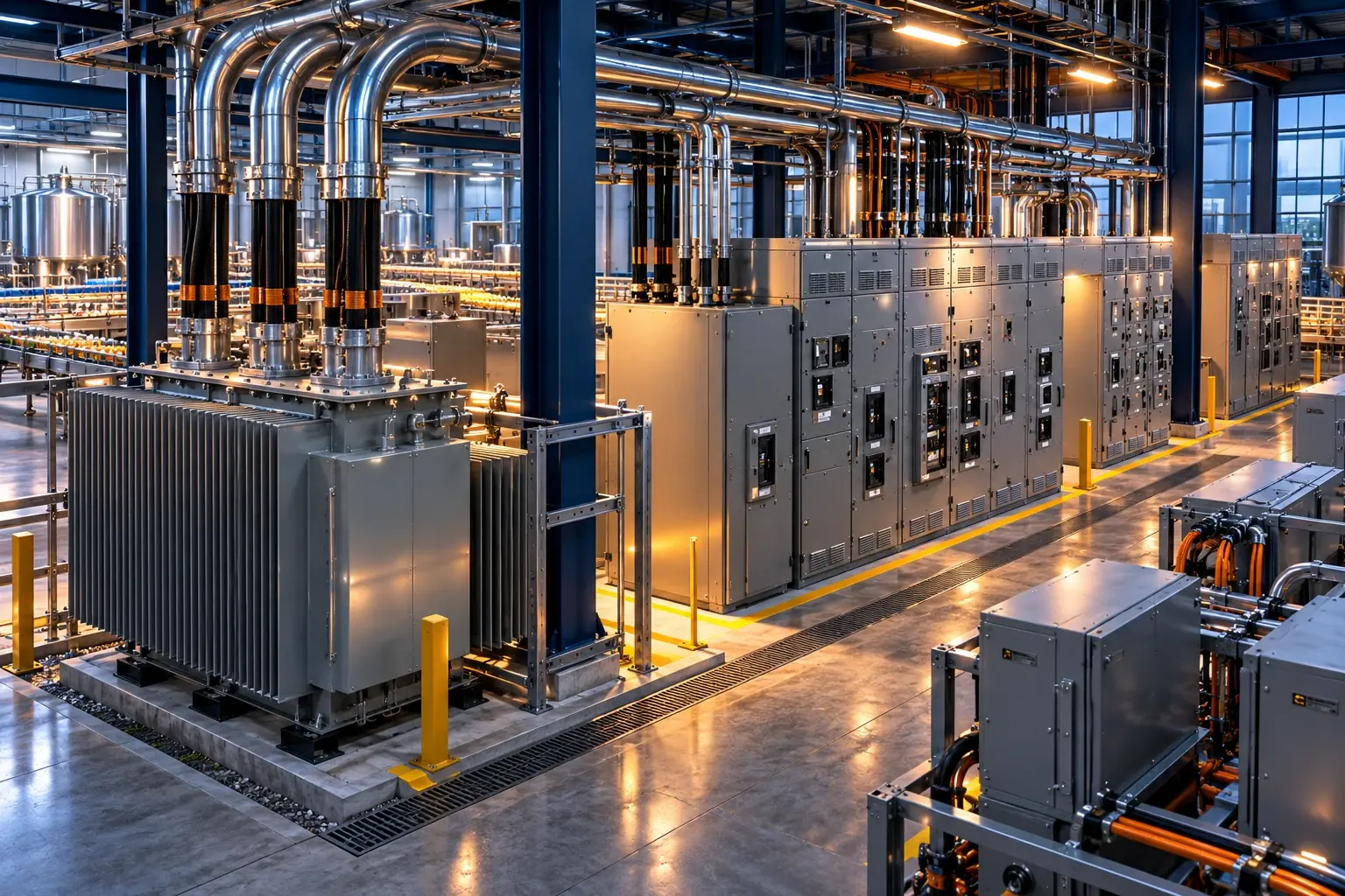 Conceptual engineering visualization: 480 V Electrical Service and Power-Quality Modernization