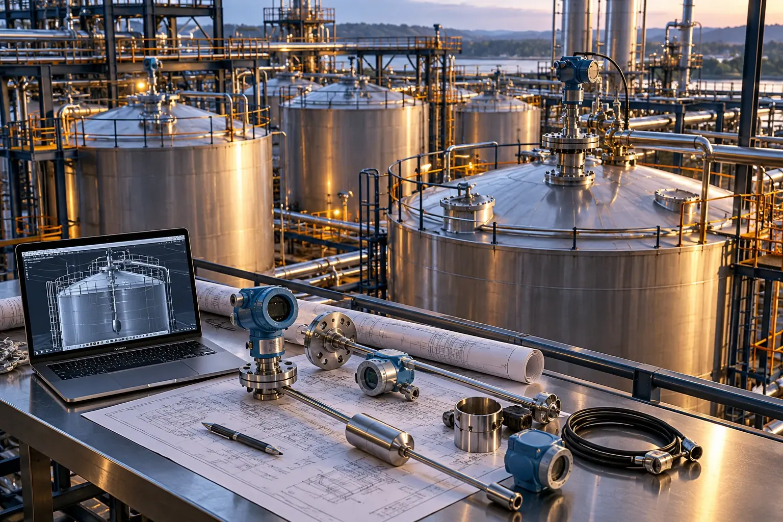 Conceptual visualization: Tank-level measurement standards and procurement alignment