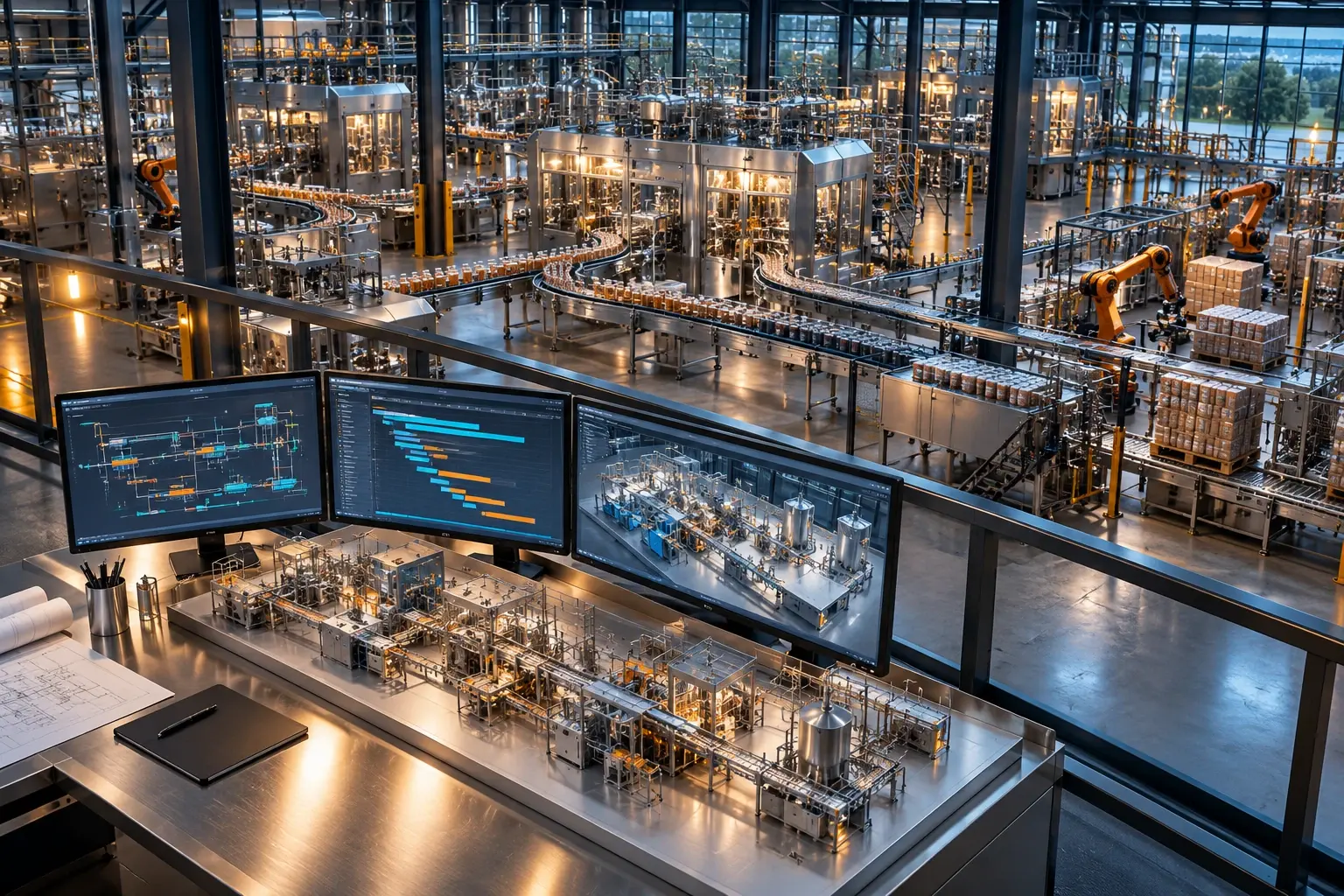 Conceptual engineering visualization: Manufacturing Scheduling and MOM/MES Evaluation