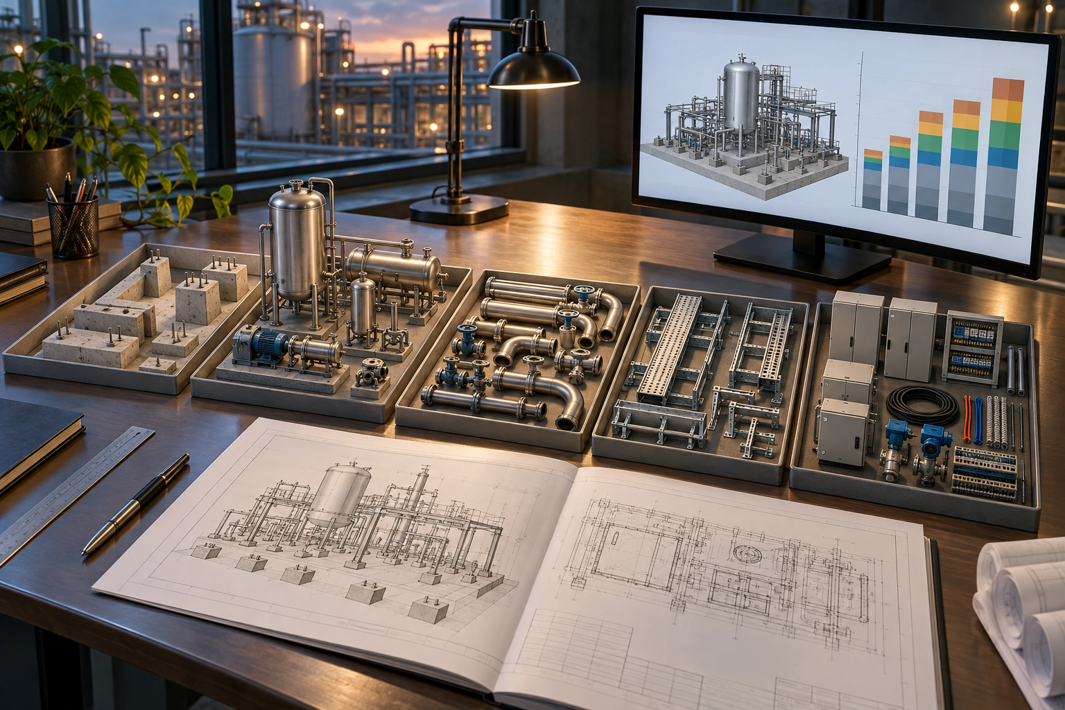 Conceptual engineering illustration: capital estimating