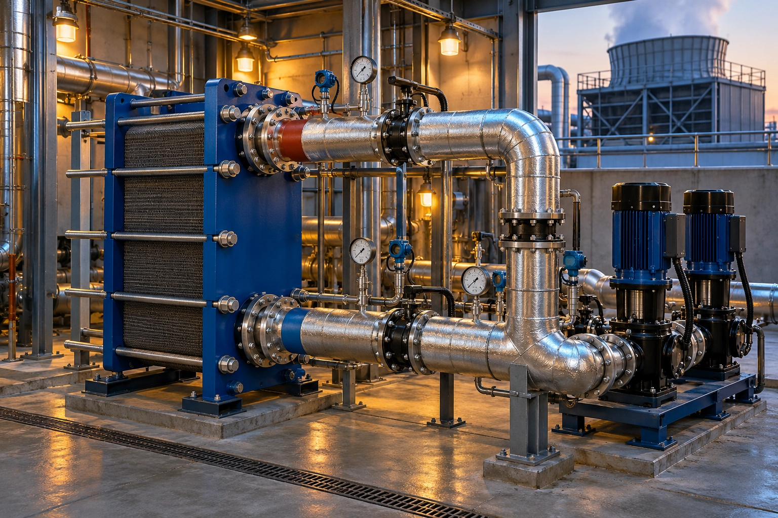 Conceptual engineering illustration: cooling heat transfer
