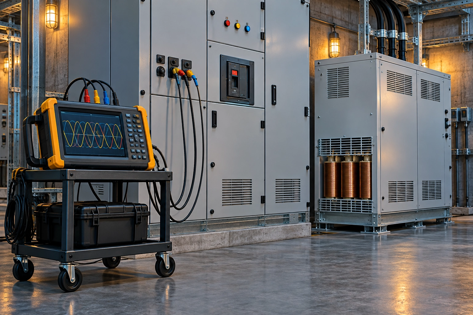 Conceptual engineering illustration: electrical power quality