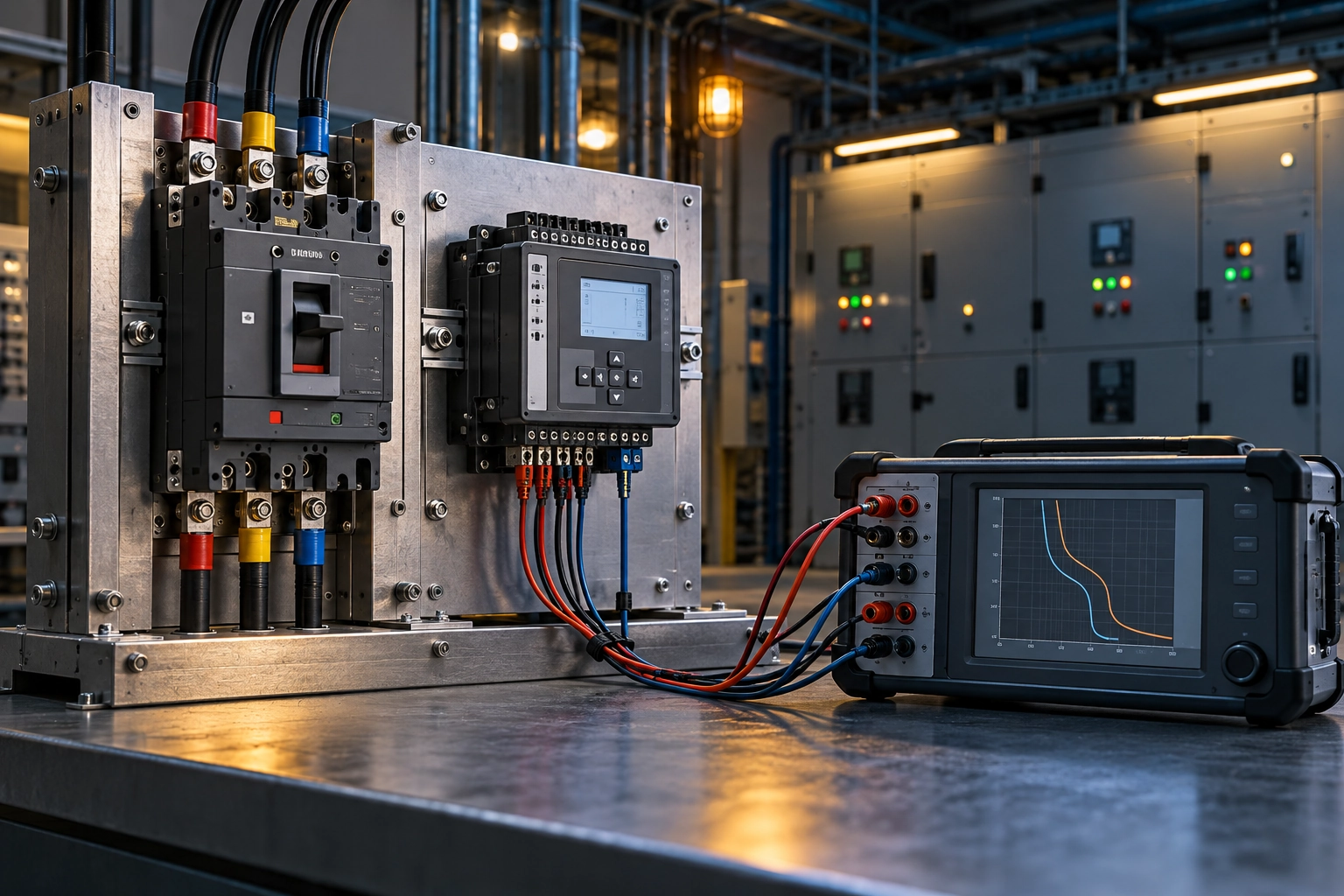 Conceptual engineering illustration: electrical protection