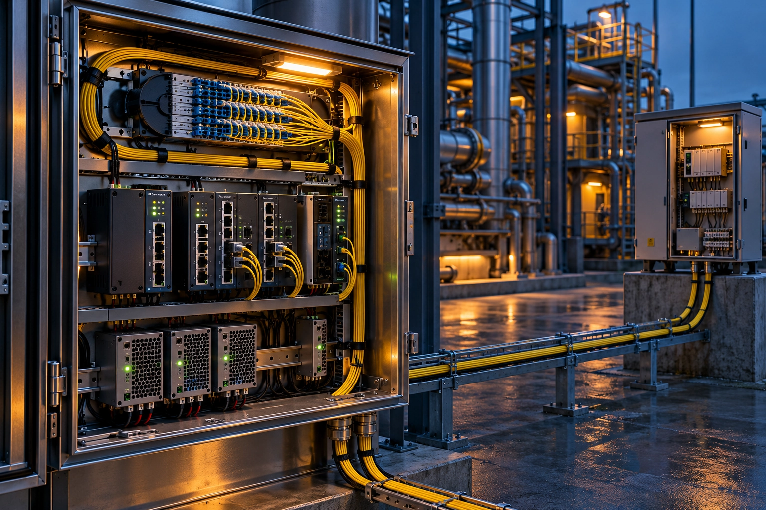 Conceptual engineering illustration: industrial network