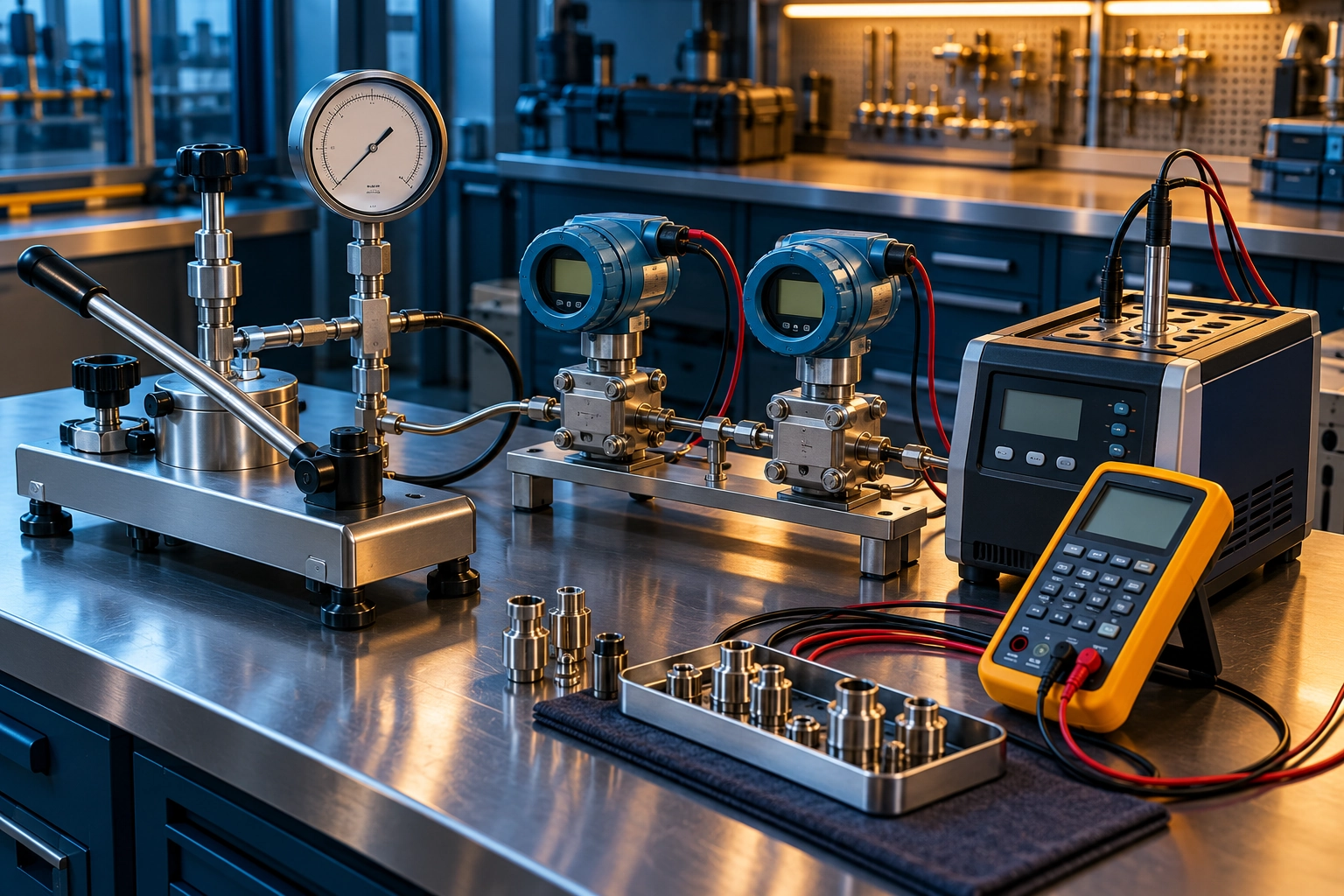 Conceptual engineering illustration: instrument calibration
