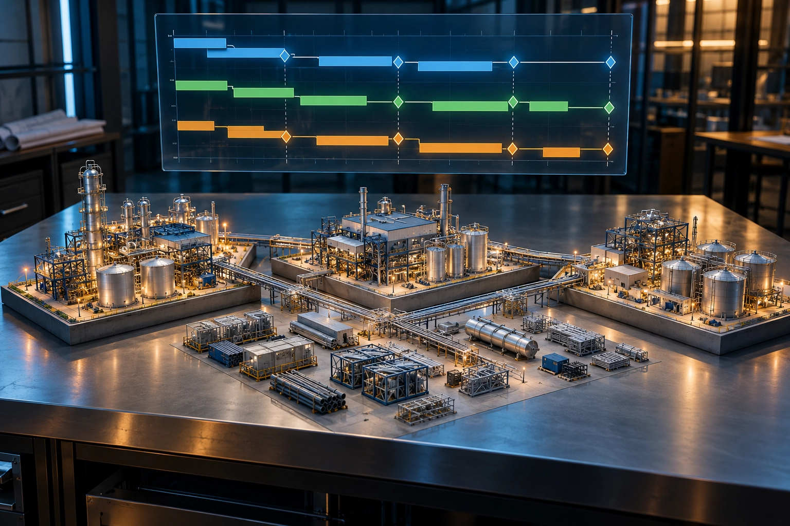 Conceptual engineering illustration: portfolio resource coordination