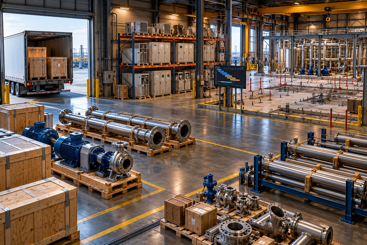 Conceptual engineering illustration: procurement logistics
