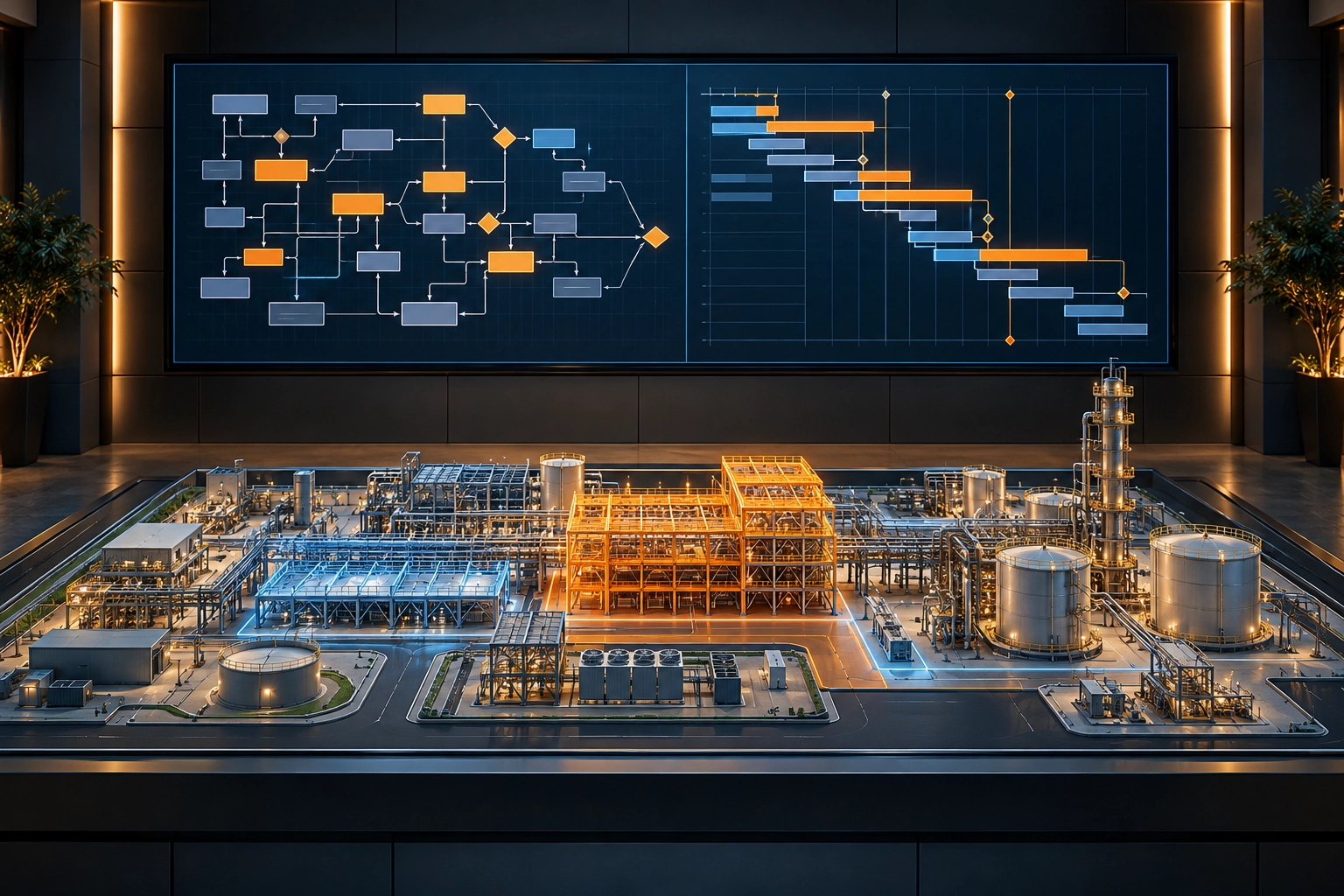 Conceptual engineering illustration: project controls