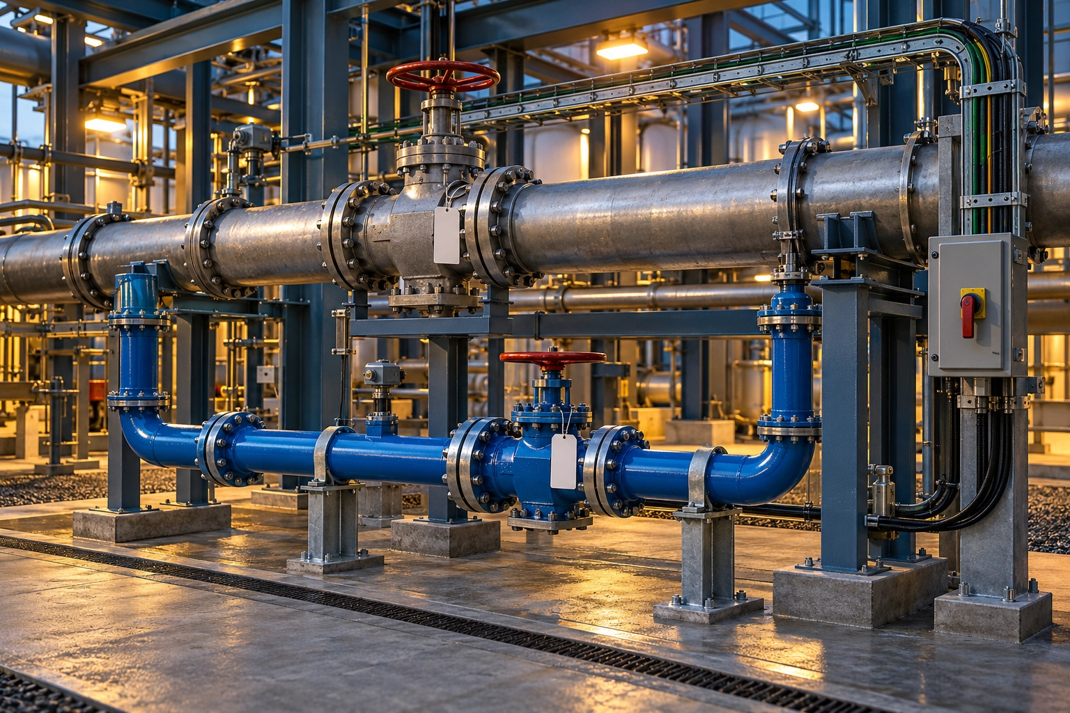 Conceptual engineering illustration: shutdown cutover