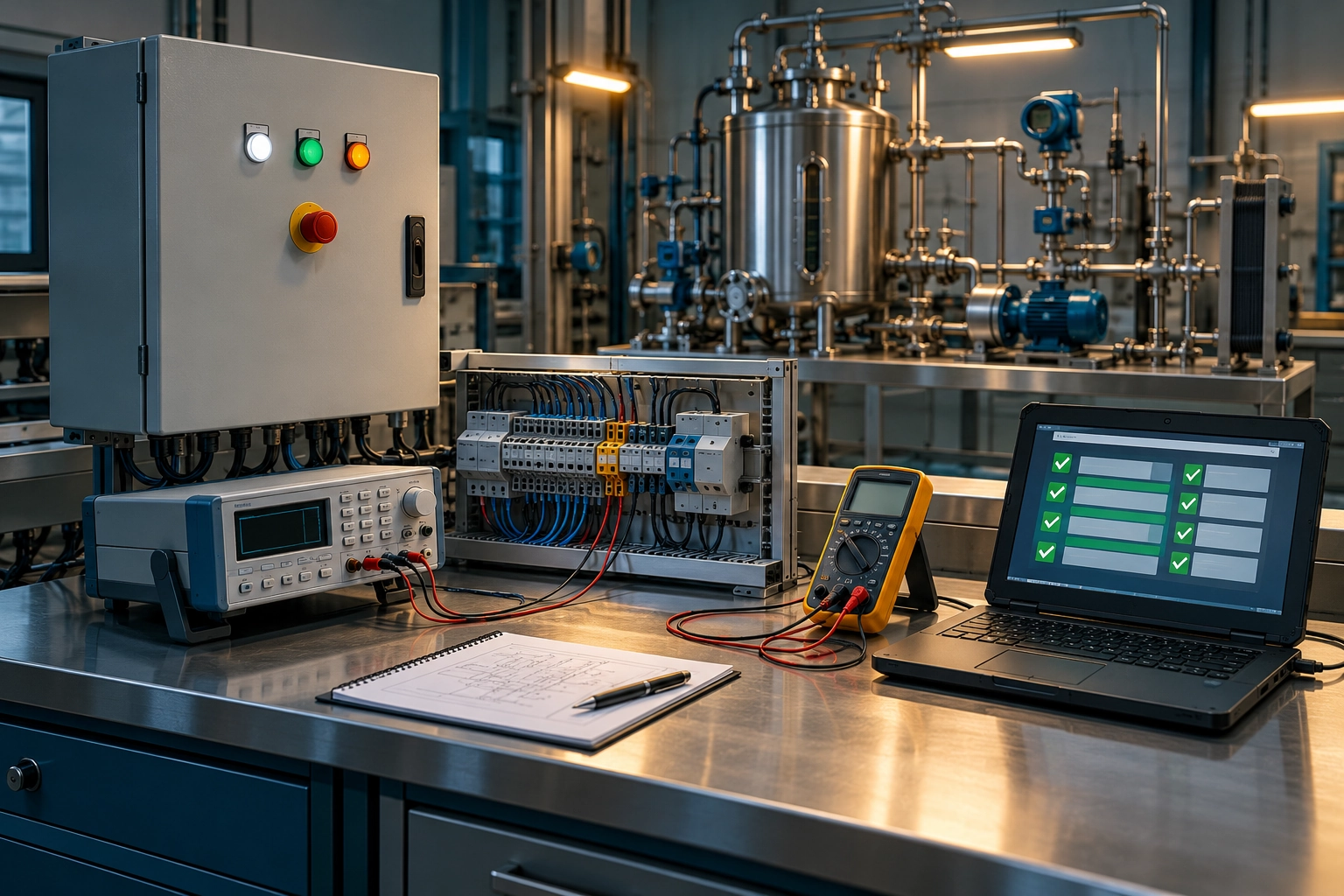 Conceptual engineering illustration: verification testing