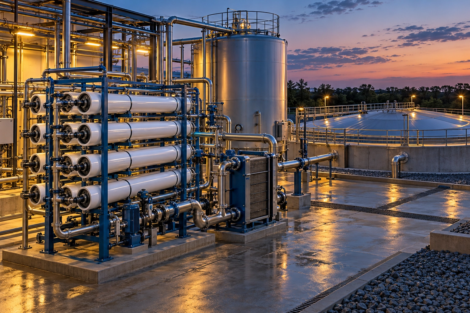 Conceptual engineering illustration: water environmental recovery