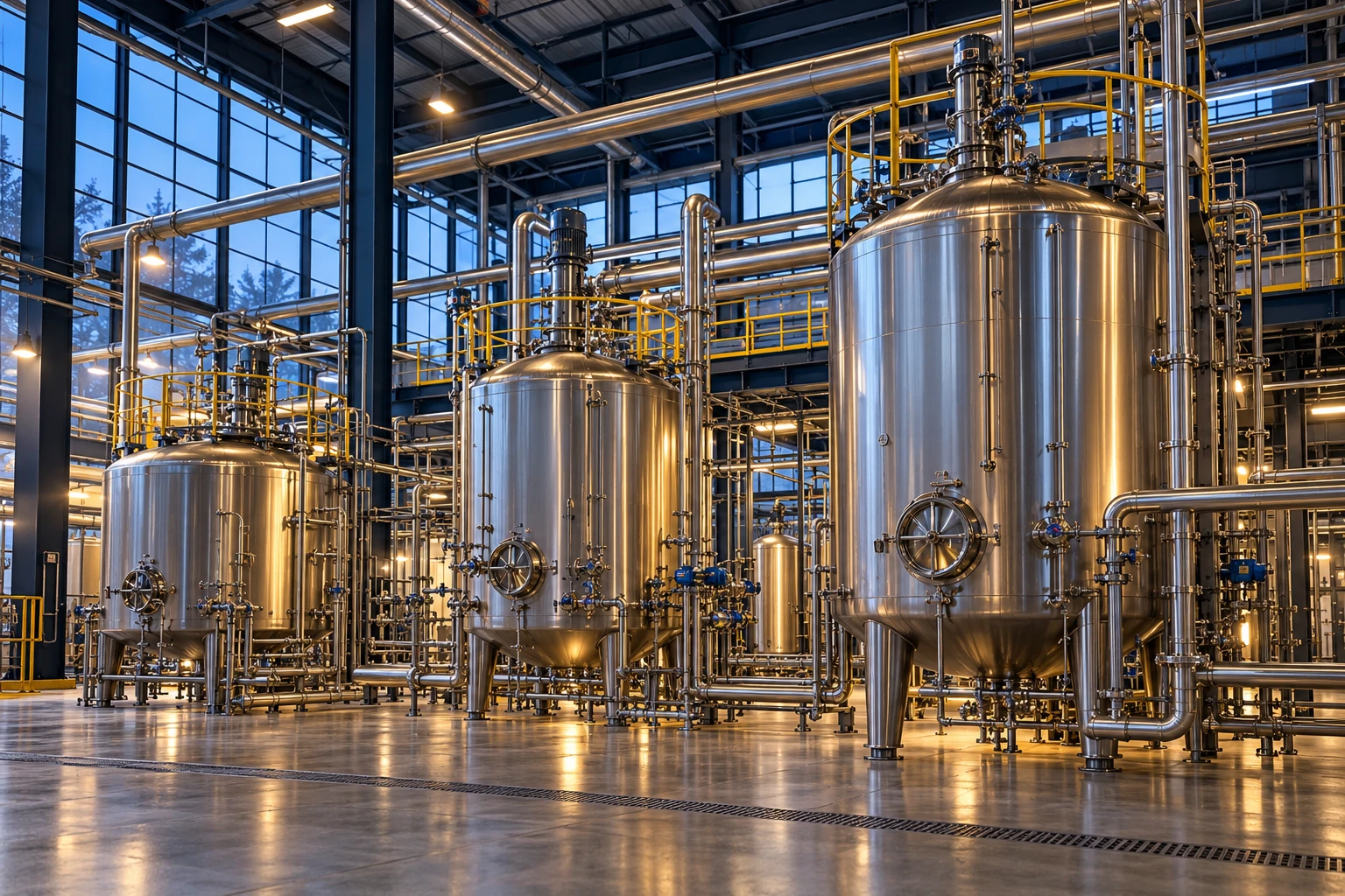 Conceptual engineering illustration: Vinegar Acetation and Fermentation-Support Modernization · AI generated