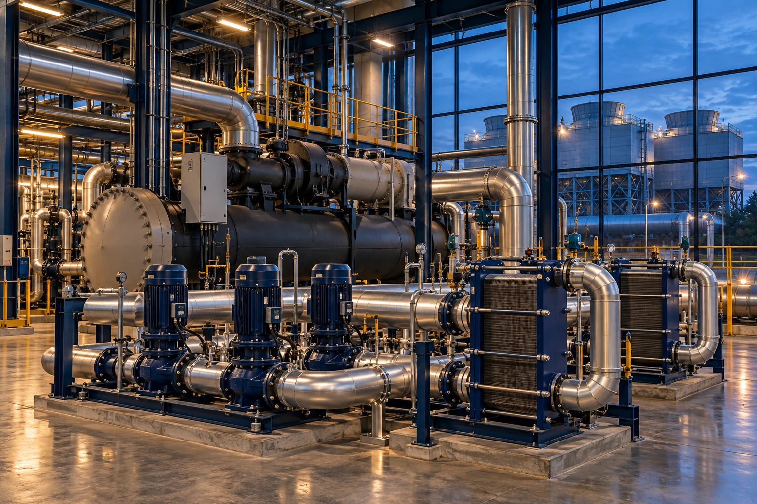 Conceptual engineering illustration: Cooling and Utility Reliability Modernization · AI generated