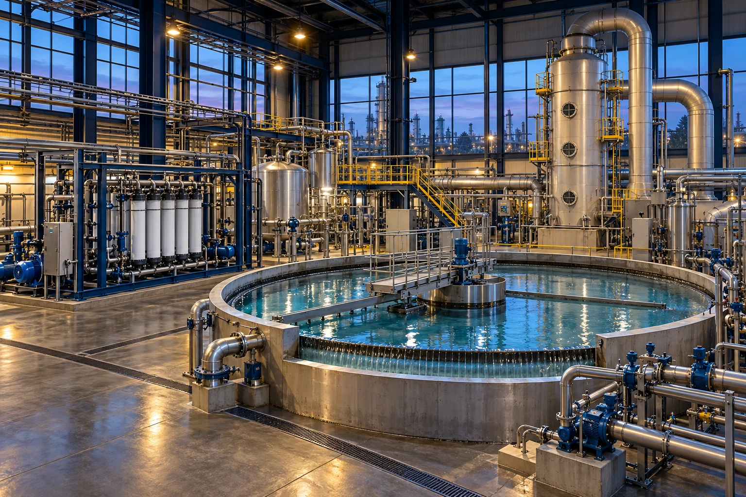 Conceptual engineering illustration: Environmental Compliance and Recovery Systems · AI generated